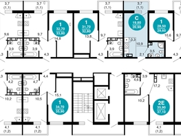 Продается 1-комнатная квартира ЖК Флора, 4 этап, 20.9  м², 11764610 рублей