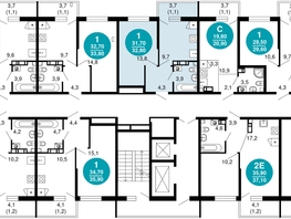 Продается 1-комнатная квартира ЖК Флора, 4 этап, 32.8 м², 15248720 рублей
