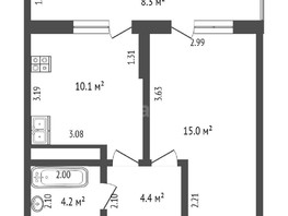 Продается 1-комнатная квартира Конгрессная ул, 33.7  м², 4300000 рублей