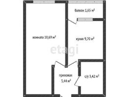 Продается 1-комнатная квартира Заполярная ул, 35.1  м², 3600000 рублей