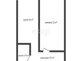 Продается 1-комнатная квартира Ярославская ул, 51.4  м², 4400000 рублей