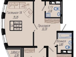 Продается 3-комнатная квартира Тополиная ул, 80  м², 7500000 рублей