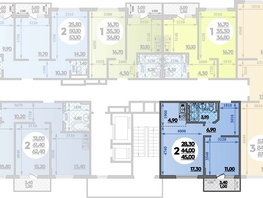 Продается 2-комнатная квартира ЖК Парк у дома, литера 8.3, 45  м², 8680000 рублей