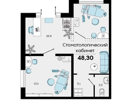 Продается Офис ЖК Стрижи, литера 4, 53.7  м², 8060370 рублей