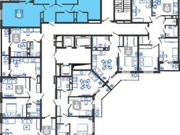 Продается 3-комнатная квартира ЖК Облака-3, дом 1, 79.6 м², 12774208 рублей