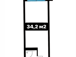 Продается 1-комнатная квартира Шоссейная ул, 34.2  м², 18810000 рублей