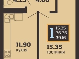 Продается 1-комнатная квартира Ивана Голубца ул, 39  м², 5500000 рублей