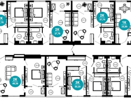 Продается 2-комнатная квартира АО Нескучный сад, корпус 1, 44.8 м², 49149100 рублей
