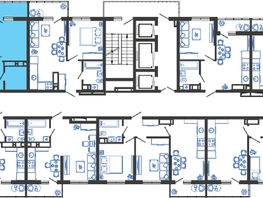 Продается 2-комнатная квартира ЖК Облака-3, дом 1, 47.7  м², 9745110 рублей