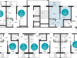 Продается 1-комнатная квартира ЖК Лестория, дом 1, 34.2  м&sup2;, 16131365 рублей