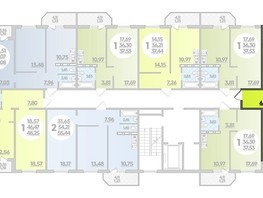 Продается 1-комнатная квартира ЖК Южная долина, литера 1, 45.18  м², 4247000 рублей