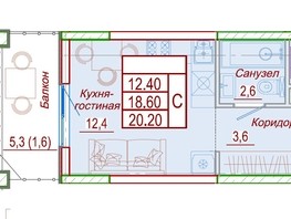 Продается Студия ЖК Holiday House (Холидей Хаус), кор 4, 20.2  м², 6969000 рублей