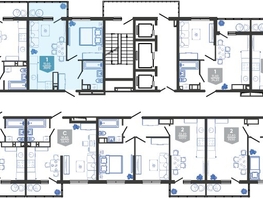 Продается 1-комнатная квартира ЖК Облака-3, дом 1, 39.9  м², 8205435 рублей