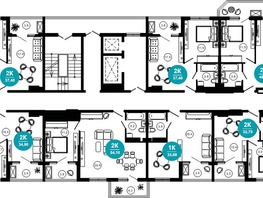 Продается 1-комнатная квартира АО Нескучный сад, корпус 1, 22.5  м², 22560750 рублей