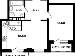 Продается 1-комнатная квартира ЖК Neo-квартал Красная площадь, 18, 43.4  м², 7681800 рублей