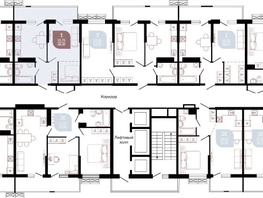 Продается 1-комнатная квартира ЖК Отражение, 2 очередь литера 4, 39.5  м&sup2;, 5747858 рублей