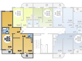Продается 3-комнатная квартира ЖК Молодежный 2, литера 6, 83.55  м², 7410885 рублей