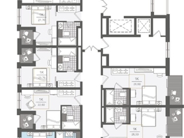 Продается 3-комнатная квартира ЖК Нескучный сад, корпус 2, 60.7  м², 70136400 рублей
