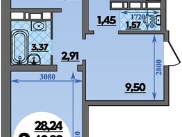 Продается 2-комнатная квартира ЖК Романовский, литера 1, 64.29  м², 5908251 рублей