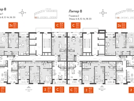 Продается 2-комнатная квартира ЖК Все Свои VIP, литера 8, 49.21  м², 12548550 рублей