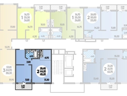 Продается 2-комнатная квартира ЖК Парк у дома, литера 7.1, 45.2 м², 8339400 рублей