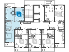 Продается 2-комнатная квартира ЖК Облака-2, блок секция 4-8, 50.1  м², 10941840 рублей