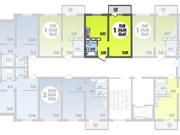 Продается 1-комнатная квартира ЖК Романовский, литера 1, 35.67  м², 4476585 рублей