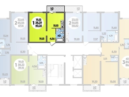 Продается 1-комнатная квартира ЖК Город у моря, литер 17, 40.26  м², 7198488 рублей