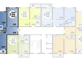 Продается 2-комнатная квартира ЖК Город у моря, литер 17, 66.76  м², 10014000 рублей