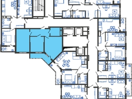 Продается 2-комнатная квартира ЖК Облака-3, дом 1, 56.8  м², 10490960 рублей