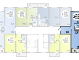 Продается 2-комнатная квартира ЖК Город у моря, литер 17, 47.18  м², 6695000 рублей