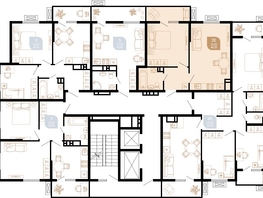 Продается 1-комнатная квартира ЖК Южане, 4 очередь литера 4, 44.6  м², 7185060 рублей