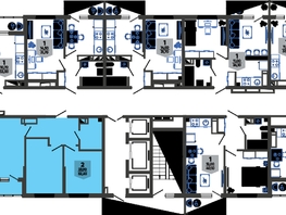 Продается 2-комнатная квартира ЖК Облака-3, дом 1, 52.6  м², 9531120 рублей