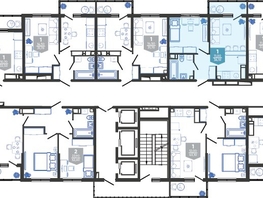 Продается 1-комнатная квартира ЖК Облака-3, дом 1, 36.1  м², 7503385 рублей