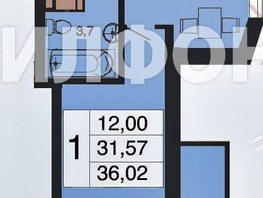 Продается 1-комнатная квартира Степная ул, 36.5  м², 5200000 рублей
