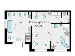 Продается Офис ЖК Стрижи, литера 4, 56.3  м², 9013630 рублей