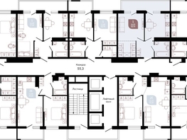 Продается 1-комнатная квартира ЖК Отражение, 2 очередь литера 3, 39.7 м², 5738170 рублей
