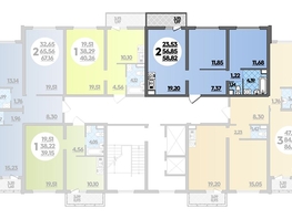 Продается 2-комнатная квартира ЖК Город у моря, литер 17, 58.82  м², 7606000 рублей