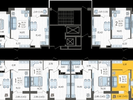 Продается 1-комнатная квартира ЖК Смородина, литера 18, 35.75  м², 5255250 рублей