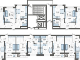 Продается 2-комнатная квартира ЖК Смородина, литера 11, 51.79  м², 6427139 рублей