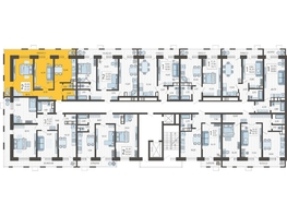 Продается 2-комнатная квартира ЖК Небо, литера 5, 64.3  м², 9477820 рублей