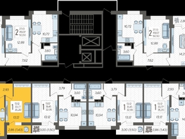 Продается 1-комнатная квартира ЖК Смородина, литера 12, 35.2  м², 5385600 рублей