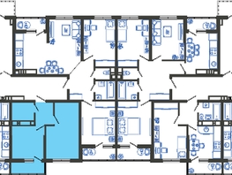 Продается 1-комнатная квартира ЖК Облака-3, дом 1, 32.3  м², 7012330 рублей