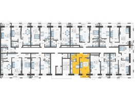 Продается 1-комнатная квартира ЖК Небо, литера 3, 42.1  м², 6879140 рублей