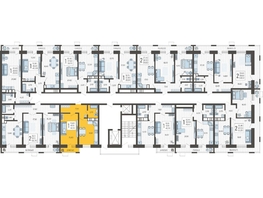 Продается 1-комнатная квартира ЖК Небо, литера 3, 42.1  м², 6727580 рублей