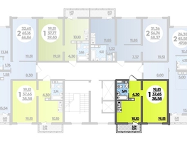 Продается 1-комнатная квартира ЖК Город у моря, литер 17, 38.58  м², 6338694 рублей