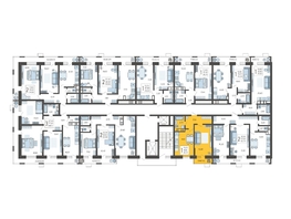 Продается 1-комнатная квартира ЖК Небо, литера 4, 42.1  м², 7013860 рублей