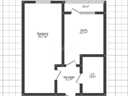 Продается 1-комнатная квартира Западный Обход ул, 36.5  м², 4400000 рублей