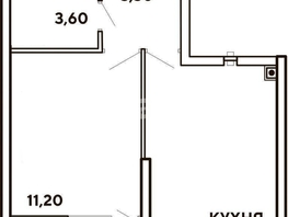 Продается 1-комнатная квартира Западный Обход ул, 32  м², 5000000 рублей