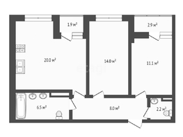 Продается 2-комнатная квартира Западный Обход ул, 61.8  м², 6500000 рублей